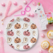 Assiettes En Carton Citrouille d'Halloween et fantôme (Fête)