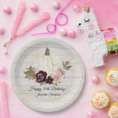 Assiettes En Carton Citrouille d'or blanc de Bourgogne 30e anniversair (Fête)