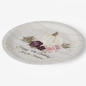 Assiettes En Carton Citrouille d'or blanc de Bourgogne 30e anniversair (Angle)