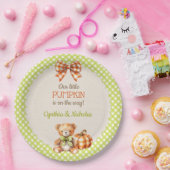 Assiettes En Carton Citrouille d'ours en peluche d'automne (Fête)
