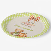 Assiettes En Carton Citrouille d'ours en peluche d'automne (Angle)