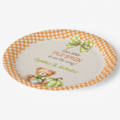 Assiettes En Carton Citrouille d'ours en peluche d'automne (Angle)