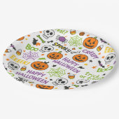 Assiettes En Carton Citrouille éffrayant et amusant - Motif Halloween  (Angle)