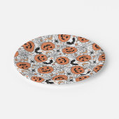 Assiettes En Carton Citrouille éffrayant Motif Halloween (Angle)