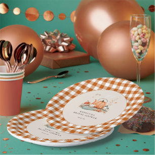 Assiettes En Carton Citrouille et épices et tout Baby shower agréable