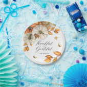 Assiettes En Carton Citrouille et Feuilles de Thanksgiving (Fête)