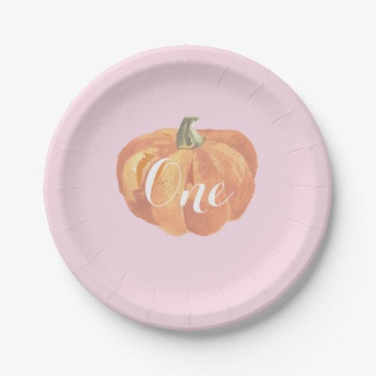Assiettes En Carton Citrouille Fall First Birthday Party Plaques papie (Devant)