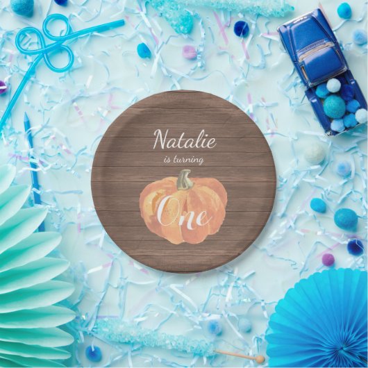 Assiettes En Carton Citrouille Fall First Birthday Party Plaques papie (Fête)