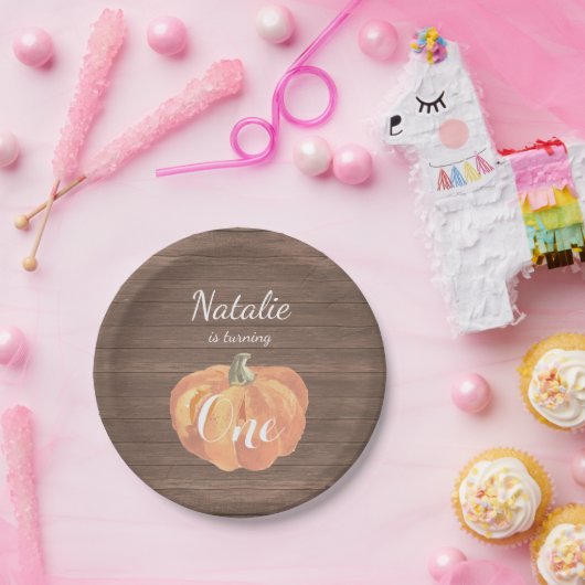Assiettes En Carton Citrouille Fall First Birthday Party Plaques papie (Fête)
