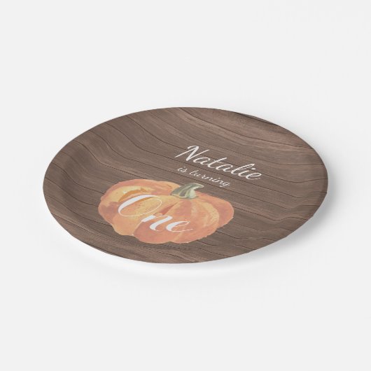 Assiettes En Carton Citrouille Fall First Birthday Party Plaques papie (Angle)