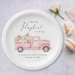 Assiettes En Carton Citrouille Floral Camion Aquarelle bébé fille douc<br><div class="desc">Élégantes assiettes en papier pour votre petite fille douche avec "un petit citrouille sucré est en route" en simple typographie grise et un script avec un coeur swash et aquarelles d'un camion vintage transportant des citrouilles roses et crème et des bouquets floraux.</div>