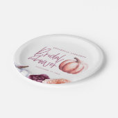 Assiettes En Carton citrouille floral chute violet pêche nuptiale douc (Angle)