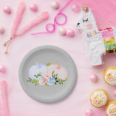 Assiettes En Carton Citrouille Genre révéler bleu rose automne (Fête)