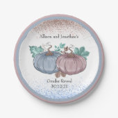 Assiettes En Carton Citrouille Genre révéler Pink Blue Parties scintil (Devant)