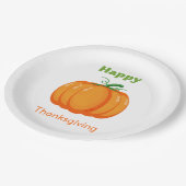 Assiettes En Carton citrouille grand bon thanksgiving (Angle)
