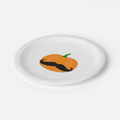 Assiettes En Carton citrouille halloween avec barbe (Angle)