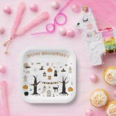 Assiettes En Carton Citrouille Halloween Éffrayant Ghost Witch (Fête)