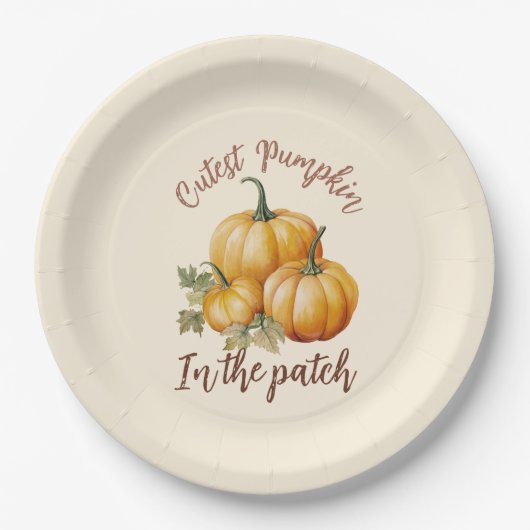Assiettes En Carton Citrouille le plus précis dans le patch (Devant)
