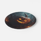 Assiettes En Carton Citrouille mal (Angle)