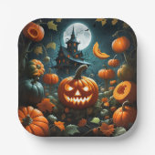 Assiettes En Carton Citrouille mal (Recto)