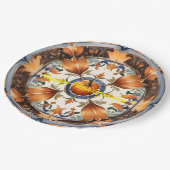 Assiettes En Carton Citrouille moderne Thanksgiving Collection d'autom (Angle)
