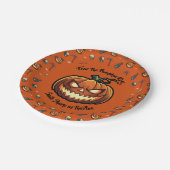 Assiettes En Carton 🎃 Citrouille orange King Halloween Plaque 🧡 (Angle)