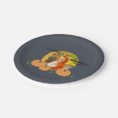 Assiettes En Carton Citrouille Patch photo Halloween (Angle)