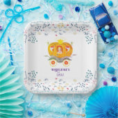 Assiettes En Carton Citrouille Princesse Carriage Fleurs sauvages Anni (Fête)