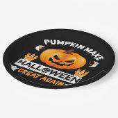Assiettes En Carton Citrouille Rendre Halloween grand à nouveau (Angle)