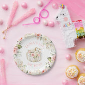 Assiettes En Carton Citrouille rose 1er anniversaire (Fête)