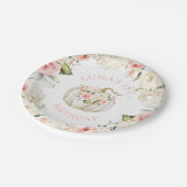 Assiettes En Carton Citrouille rose 1er anniversaire (Angle)