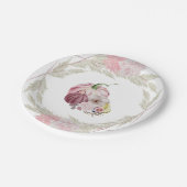 Assiettes En Carton Citrouille rose et couronne de Pampas (Angle)