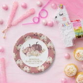 Assiettes En Carton Citrouille rose rose Rose poussiéreux (Fête)