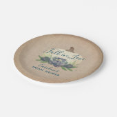 Assiettes En Carton Citrouille rustique Bleu Automne Fête des mariées (Angle)