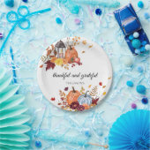 Assiettes En Carton Citrouille rustique chute Thanksgiving Plaques de  (Fête)