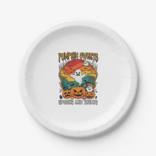 Assiettes En Carton Citrouille Sucreries Esprits Traitements Halloween