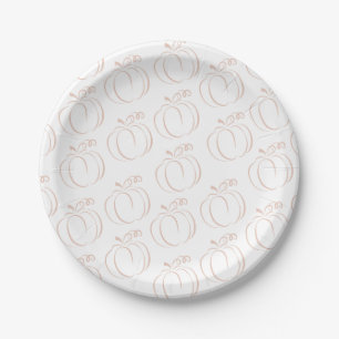 Assiettes En Carton Citrouille Terracotta Baby shower de terre bohème