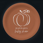 Assiettes En Carton Citrouille Terracotta Boho brûlé Baby shower orang<br><div class="desc">#zazzlemade</div>