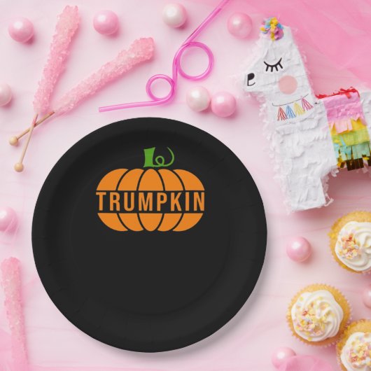 Assiettes En Carton Citrouille Trumpkin (Fête)