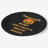Assiettes En Carton Citrouille Trumpkin Halloween Design - Funny Autom (Angle)