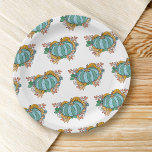 Assiettes En Carton Citrouille turquoise automne modèle floral<br><div class="desc">Ajoutez une touche de charme à vos célébrations d'automne avec ces Plaques de papier à motifs floraux de automne Citrouille Turquoise. Dotés d'un citrouille turquoise dynamique et d'un agencement élégant de fleurs d'automne, notamment de tournesols, ces assiettes sont parfaites pour créer un environnement élégant et respectueux des allergies. Le citrouille...</div>