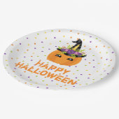 Assiettes En Carton Citrouille Unicorn Happy Halloween Plaques de papi (Angle)