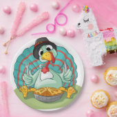 Assiettes En Carton Citrouille vintage Thanksgiving Art Rustique Autom (Fête)