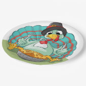 Assiettes En Carton Citrouille vintage Thanksgiving Art Rustique Autom (Angle)