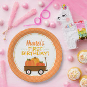 Assiettes En Carton Citrouille Wagon Automne fête d'anniversaire (Fête)