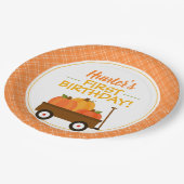 Assiettes En Carton Citrouille Wagon Automne fête d'anniversaire (Angle)