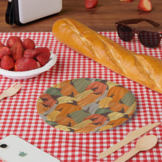 Assiettes En Carton Citrouilles cosy
