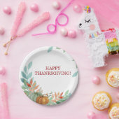 Assiettes En Carton Citrouilles d'aquarelle (Fête)