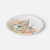 Assiettes En Carton Citrouilles d'aquarelle automne (Angle)