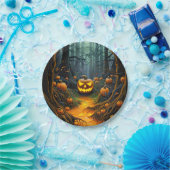 Assiettes En Carton Citrouilles de Halloween Déplaisant Jack-o'-lanter (Fête)